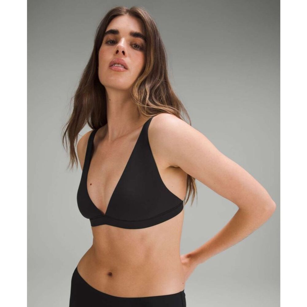 Lululemon Wundermost Ultra-Soft Nulu Triangle Bralette A–D Cups Black Size 12